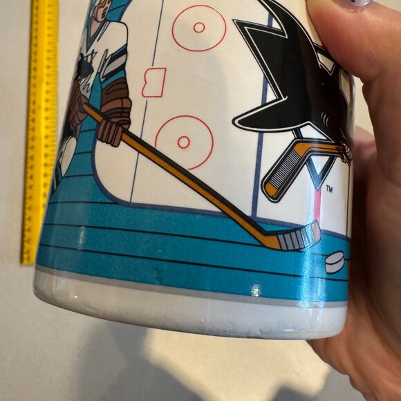 vintage san jose sharks ceramic mug made in korea - Picture 14 of 14